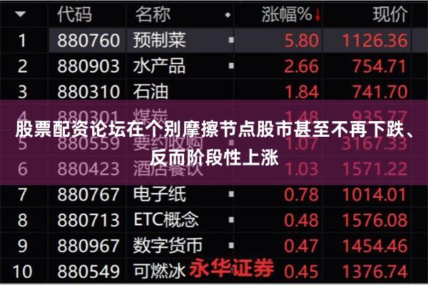 股票配资论坛在个别摩擦节点股市甚至不再下跌、反而阶段性上涨
